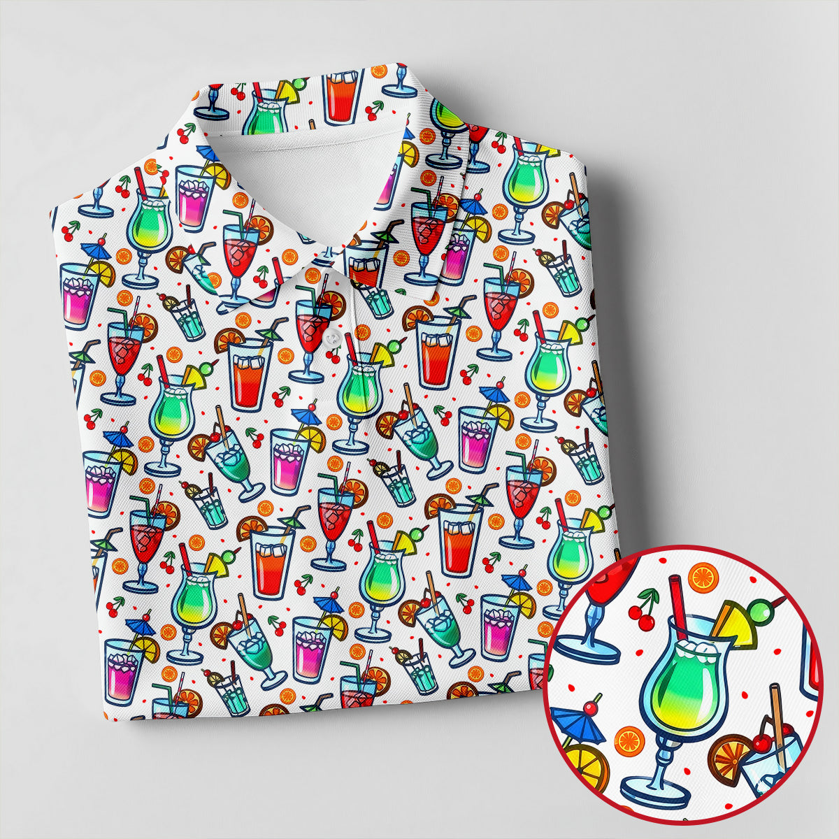Refreshing Summer Cocktails Cinco De Mayo Celebration Fiesta Themed Golf Shirts For Men