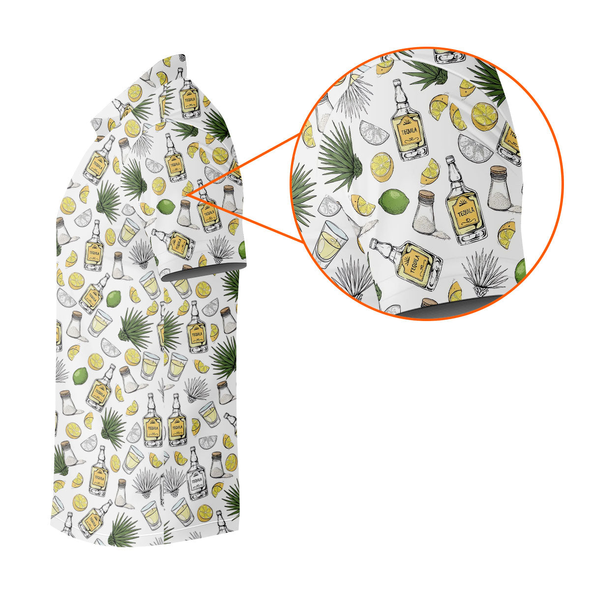 Tequila Lime Salt Cinco De Mayo Celebration Golf Tops For Men, Drinking Party Polo Shirts For Men