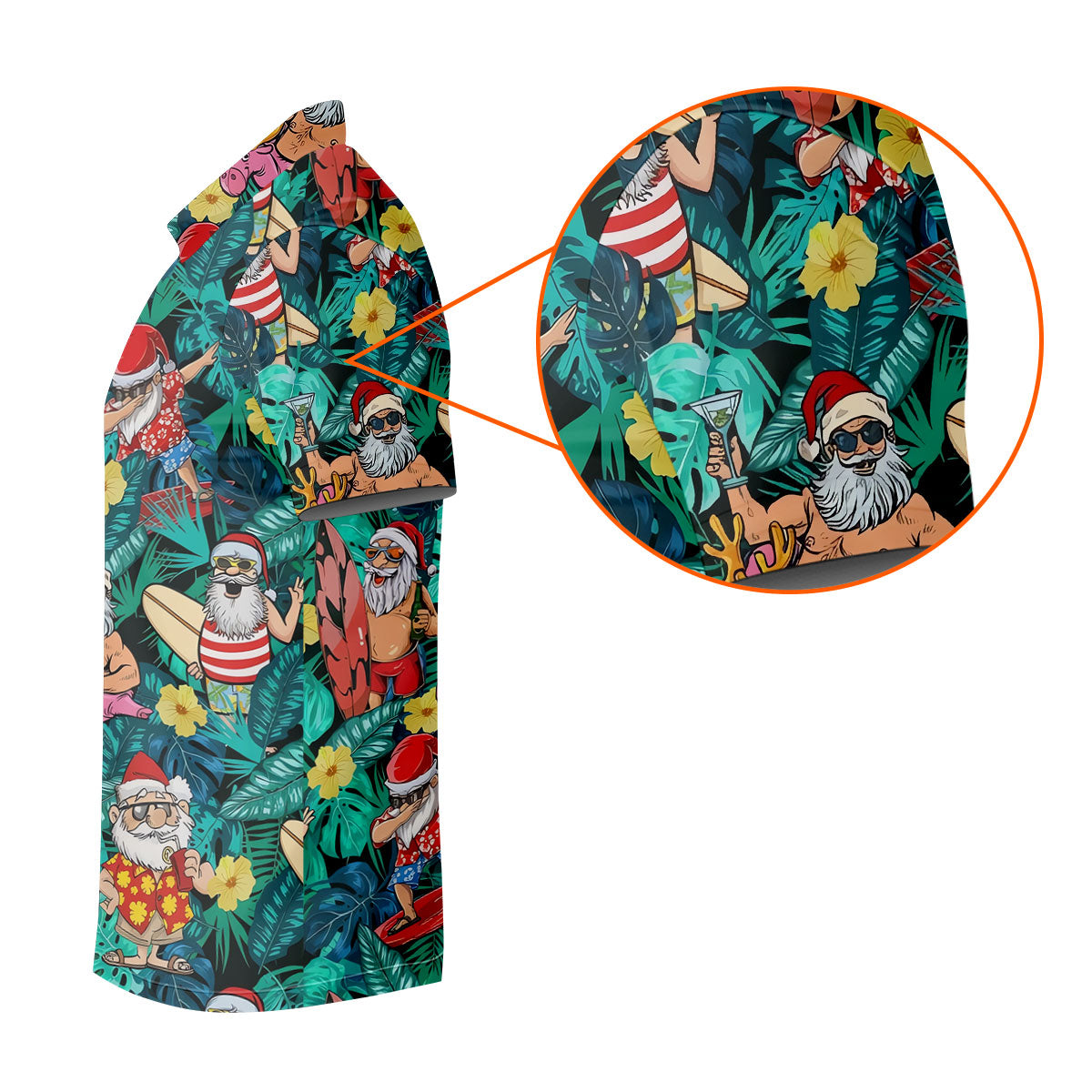 Women's Funny Santa Pool Float Golf Shirt, Christmas Golf Shirt, Women’s Golf Apparel