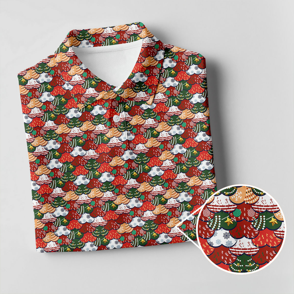 Fun Christmas Colorful Shirts For Men, Naughty Christmas Golf Shirt, Polo Shirts For Men, Golfing Apparel