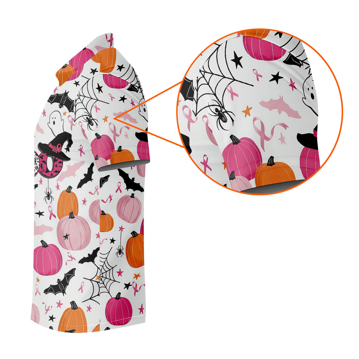 Ghost Horror Character Ribbon Halloween Polo Shirt, Hawaiian Golf Shirt, Women's Golf Tops