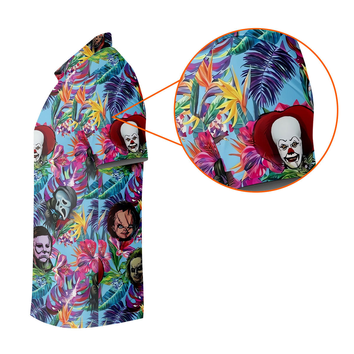 Tropical Horror Character Halloween Golf Shirt, Golf Tops For Women, Ladies Golf Top