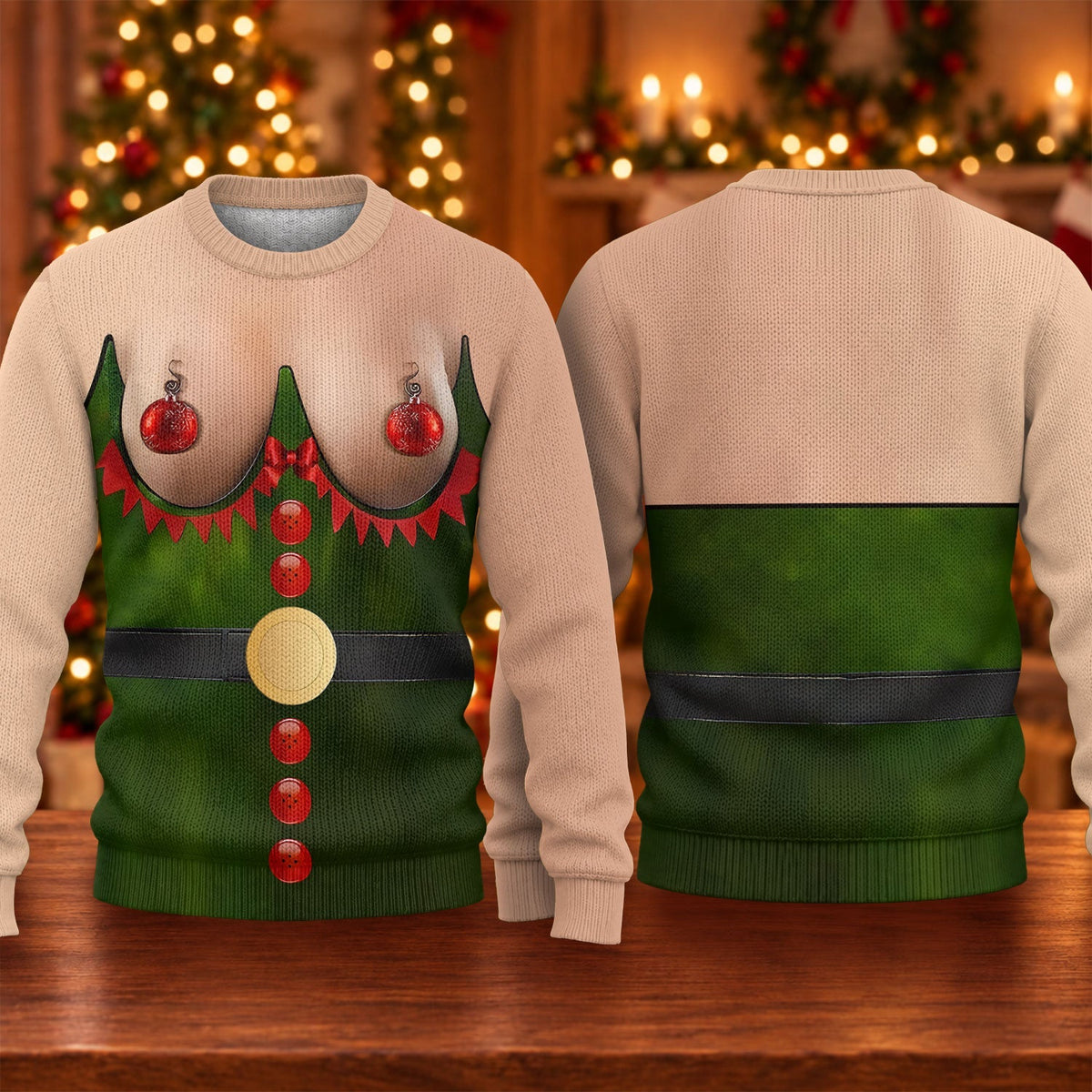 Sexy Christmas Balls Print Golf Shirt, Christmas Shirts For Men, Ugly Christmas Sweater
