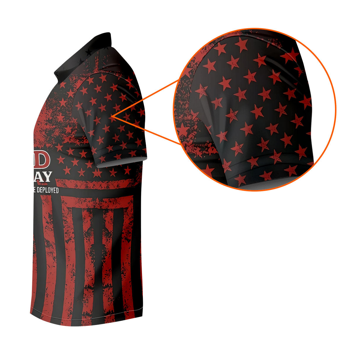 Red Friday American Flag Poppy Polo Shirt, Women’s Golf Apparel, Printed Golf Shirt