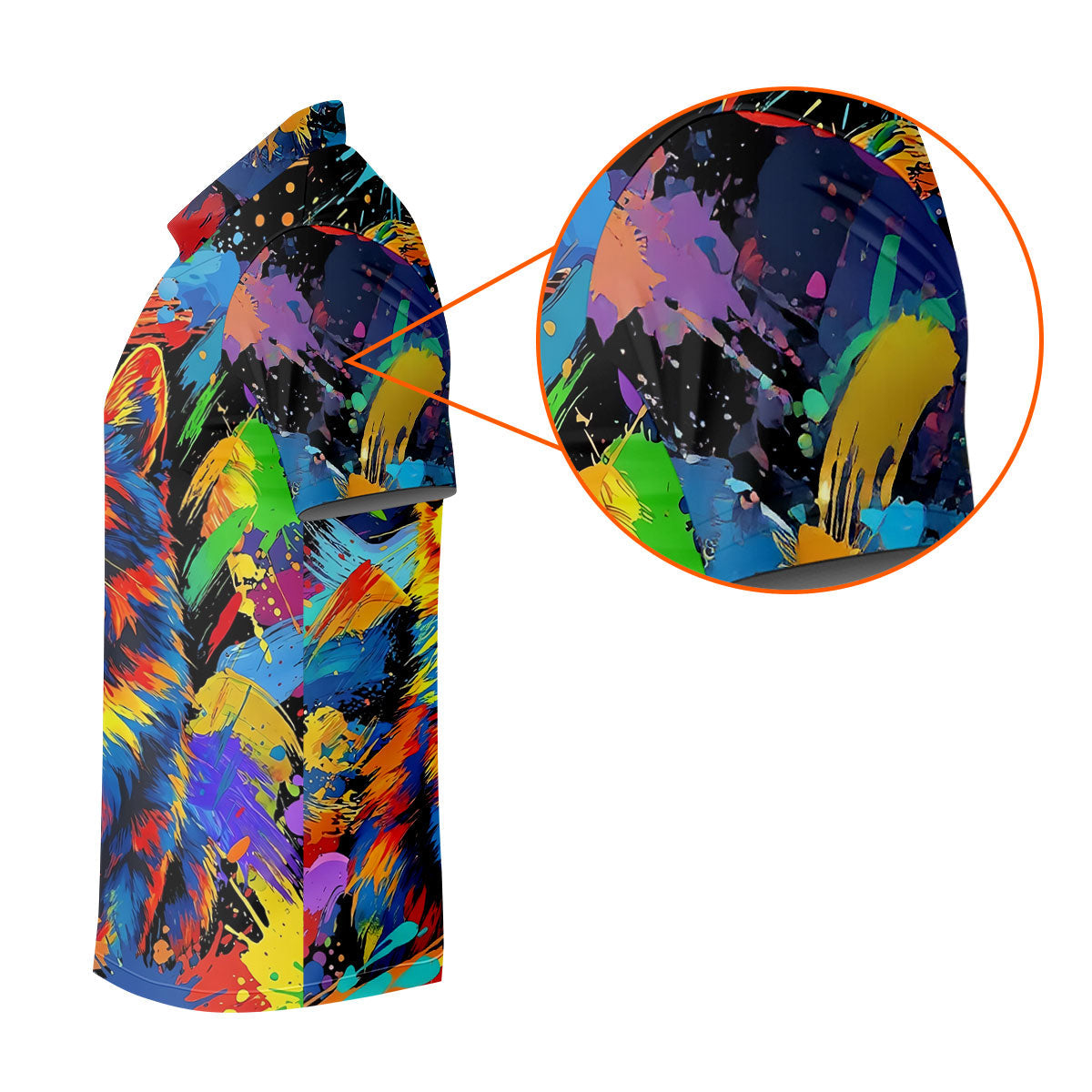 Colorful Cat Wearing Sunglasses Art Golf Shirt, Women's Golf Shirt, Hawaiian Golf Shirt