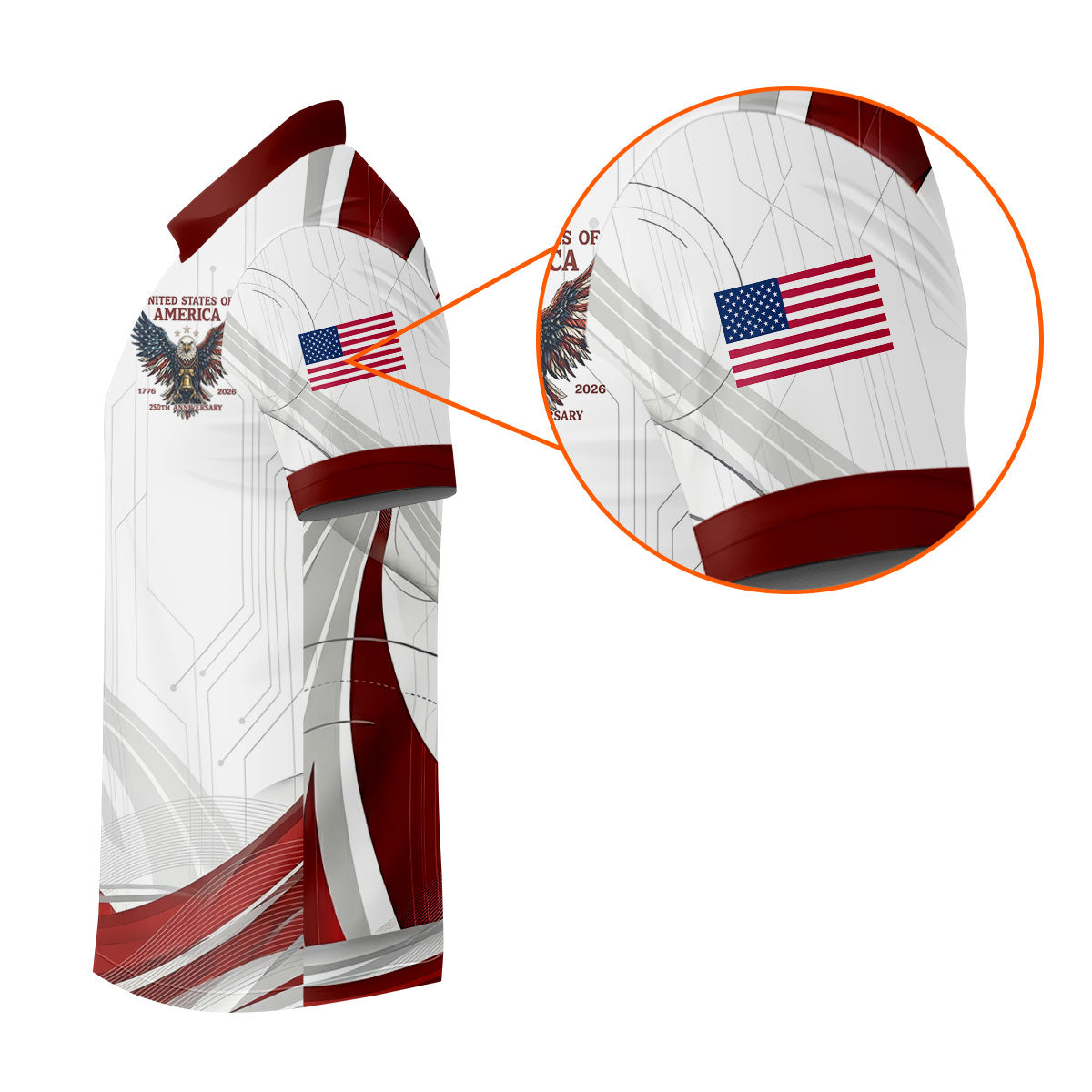 Vintage America 250 Eagle Golf Polo Shirt, Golf Shirts For Men, Mens Golf Polo