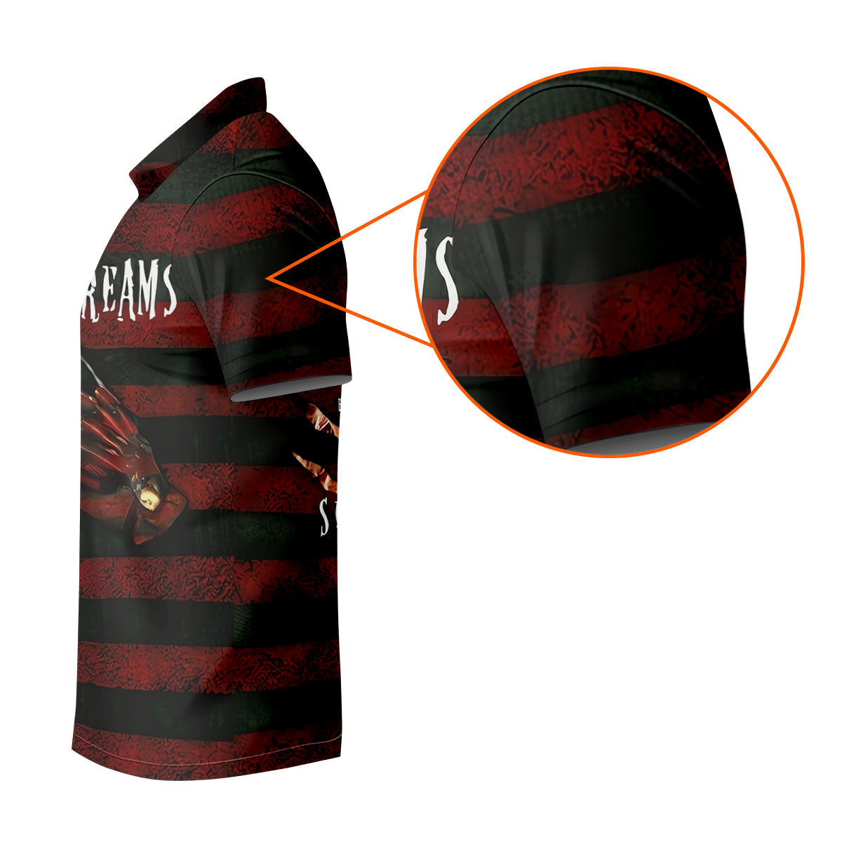 Sweet Dreams Freddy Horror Character Golf Polo Shirt, Printed Golf Shirts, Men's Golf Shirt
