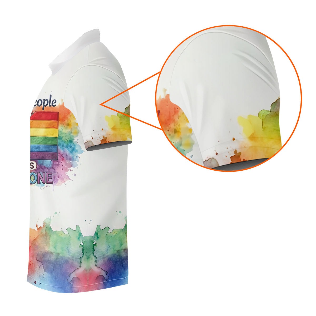 We The People Means Everyone Water Color Print Golf Shirt, LGBTQ Month Golf Shirt For Women
