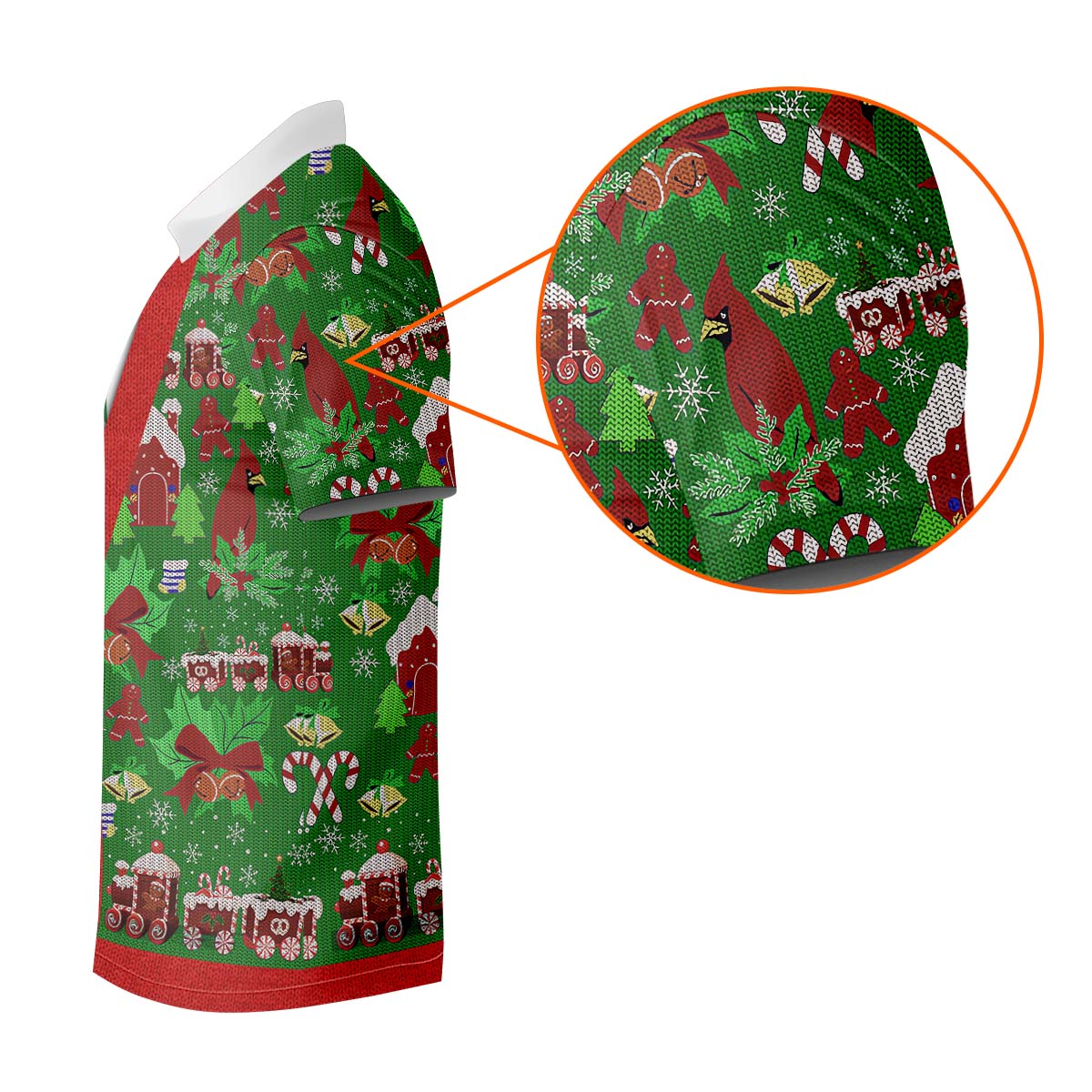 Christmas Pattern Fun Golf Shirts For Men, Christmas Golf Shirt, Unique Gift For Golfer, Polo Shirts For Men