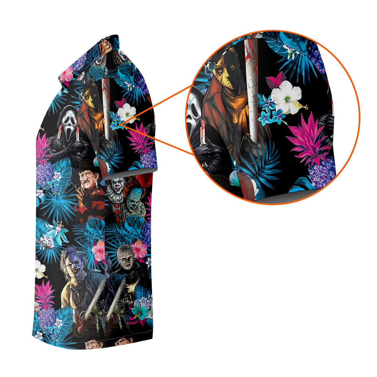 Tropical Horror Character Halloween Golf Shirt, Golf Shirts For Women, Women's Golf Apparel