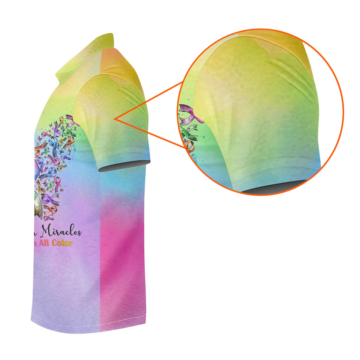 We Believe In Miracles Butterfly Cancer Polo Shirt, Golf Polo For Women, Ladies Golf Top