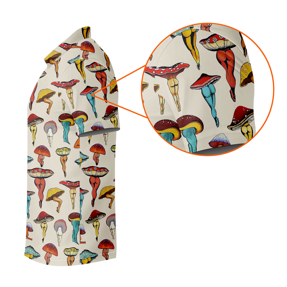 Funny Mushroom Legs Pattern Golf Polo Shirt, Golf Shirts For Women, Women’s Golf Polo