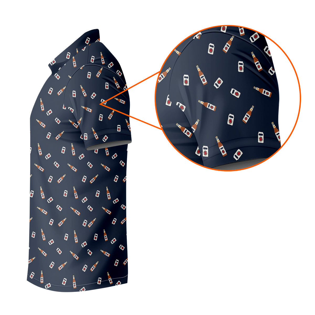 Golf And Beer Navy Golf Shirt, Men's Funny Golf Shirts, Golf Tops For Men, Golf Shirts For Men