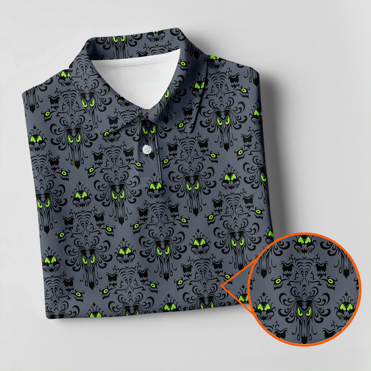 Haunted Mansion Hitchhiking Ghosts Halloween Golf Shirt, Halloween Gift Idea, Ladies Golf Shirts