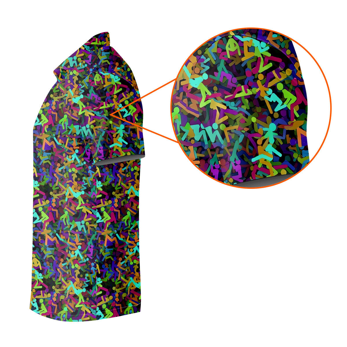 Colorful Abstract Golf Pattern Polo Shirt, Ladies Golf Shirt, Women's Golf Tops
