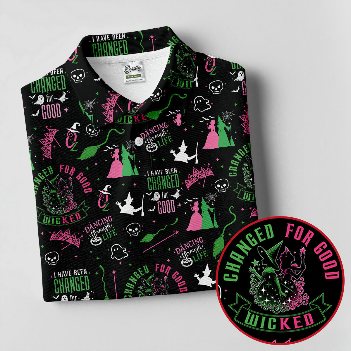 Changed For Good Wicked Witch Halloween Golf Shirt, Horror Character, Golf Shirts For Women