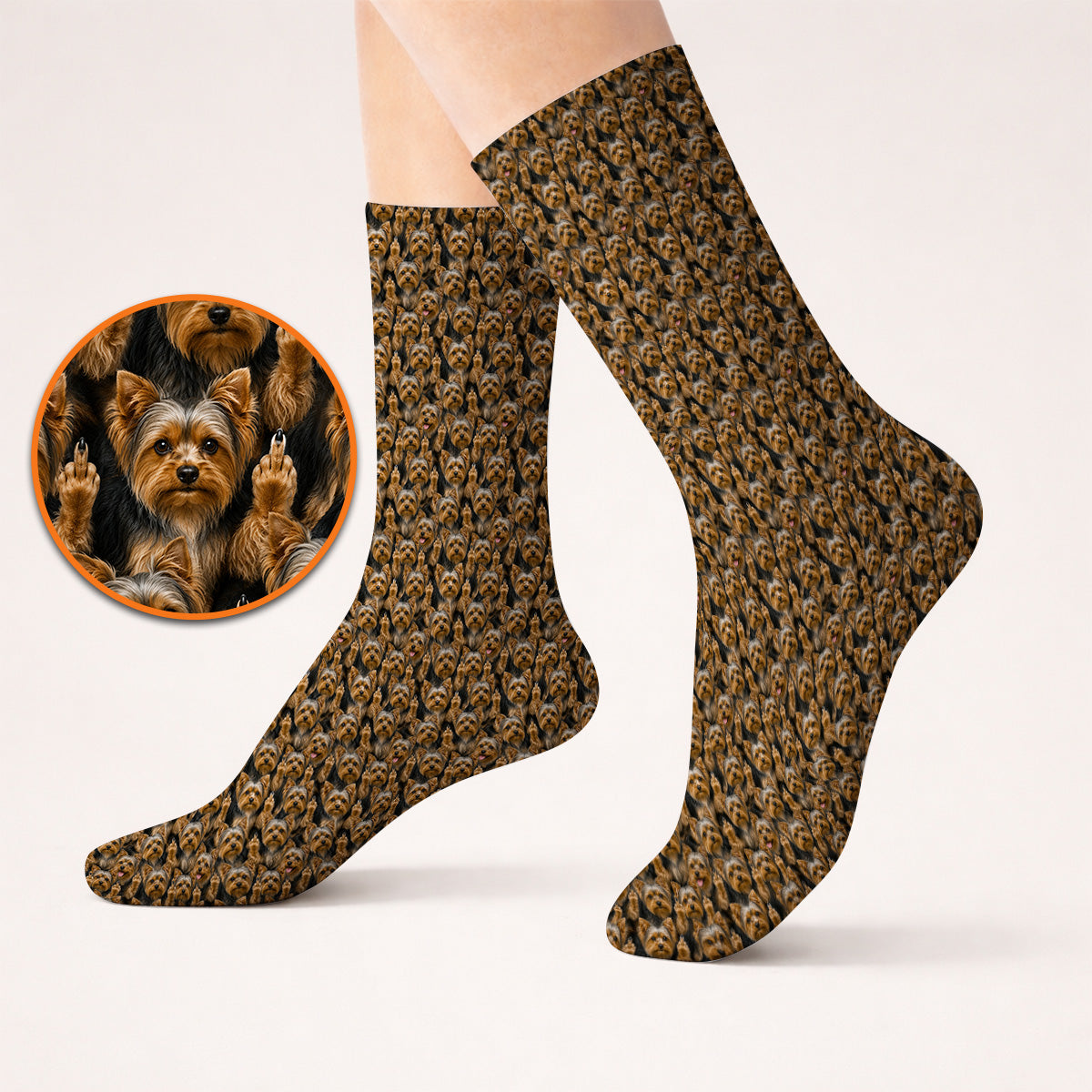 Yorkshire Terrier Golf Socks, Funny Yorkie Pattern Golf Sock, Golf Gift For Dog Lovers