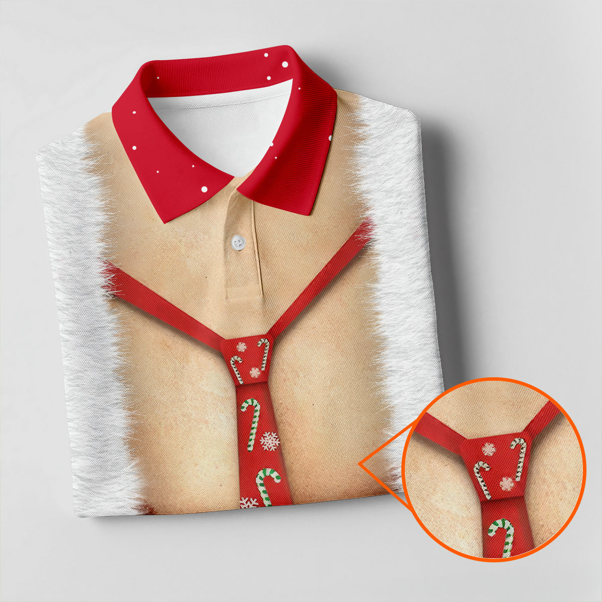 Funny Santa Muscle Cosplay Christmas Golf Shirt, Polo Shirts For Men, Fun Golf Shirts For Men, Golf Gift For Men