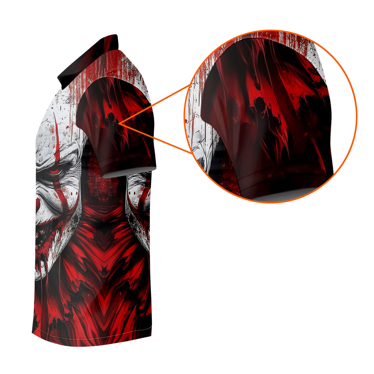 Scary Evil Clown Halloween Golf Polo Shirt, Ladies Golf Tops, Golf Shirts For Women
