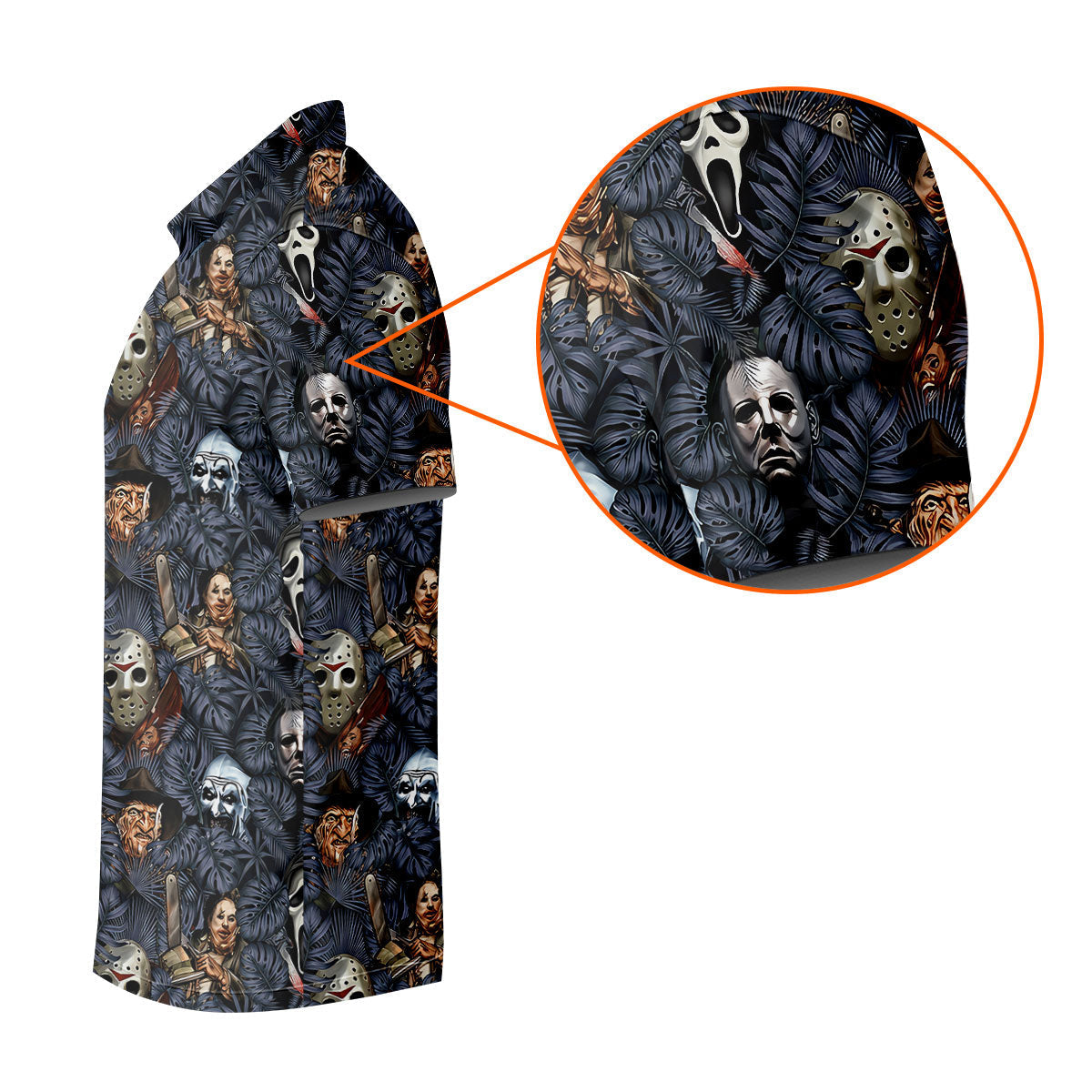 Tropical Horror Character Halloween Golf Shirt, Women's Golf Apparel, Golf Polo For Women