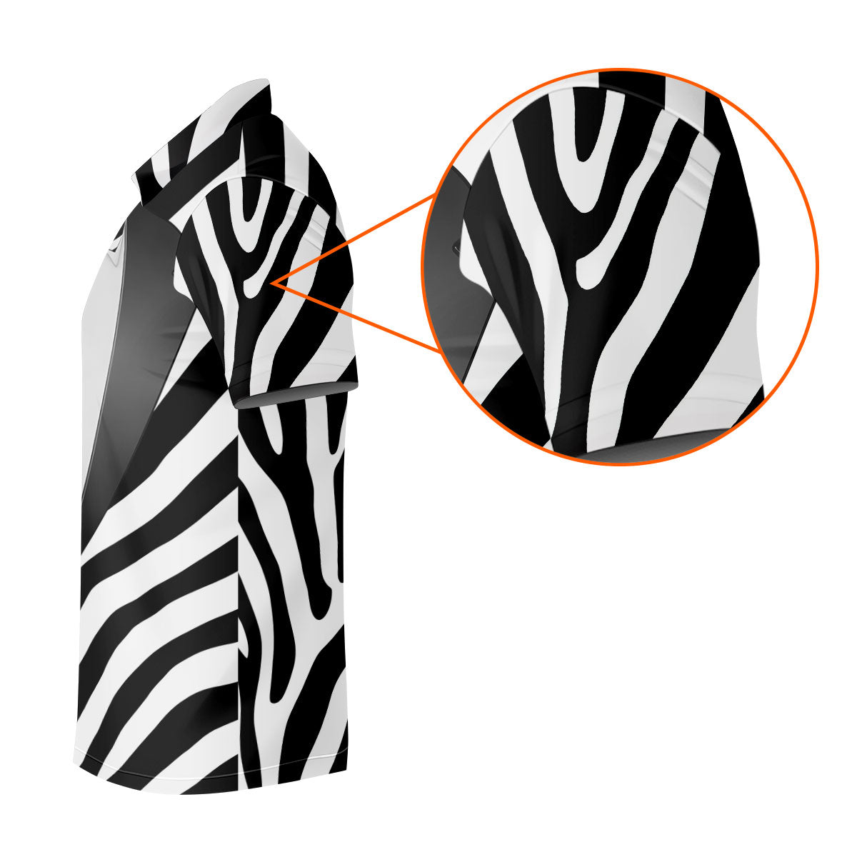 Zebra Pattern Funny Costume Hawaiian Golf Shirt, Polo Shirts For Men, Golf Shirts For Men