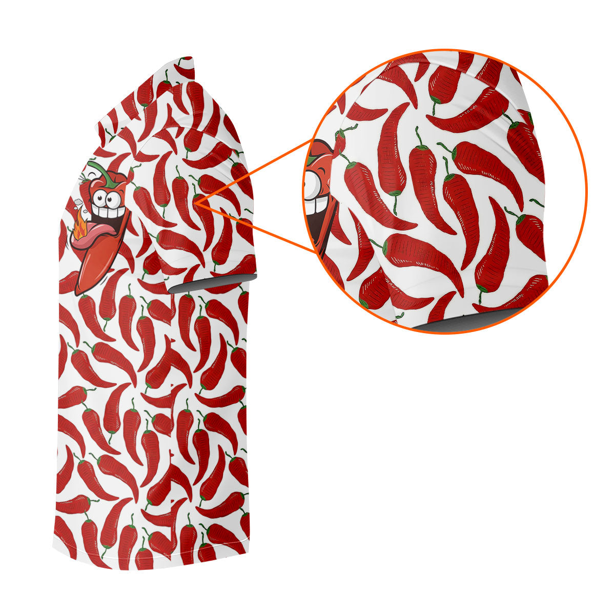 Spicy Hot Pepper Cinco De Mayo Celebration Fiesta Themed Golf Tops For Men, Golf Shirts For Men