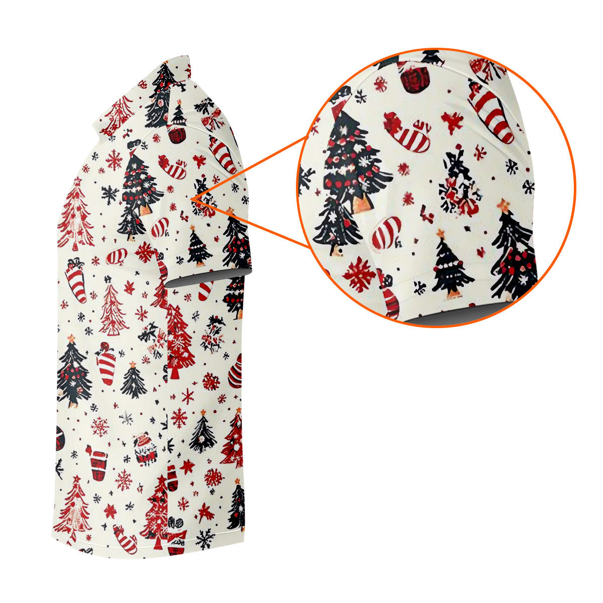 Candy Canes Christmas Tree Golf Tops For Men, Christmas Golf Shirt, Golf Shirts For Men, Polo For Men