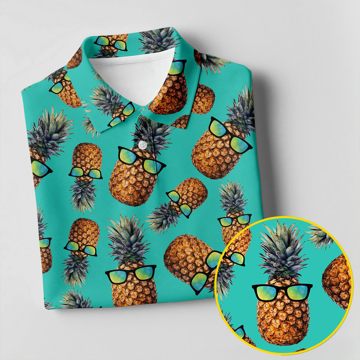 Cool Pineapple Tropical Theme Hawaiian Golf Shirt, Golf Shirt For Women, Golfing Apparel