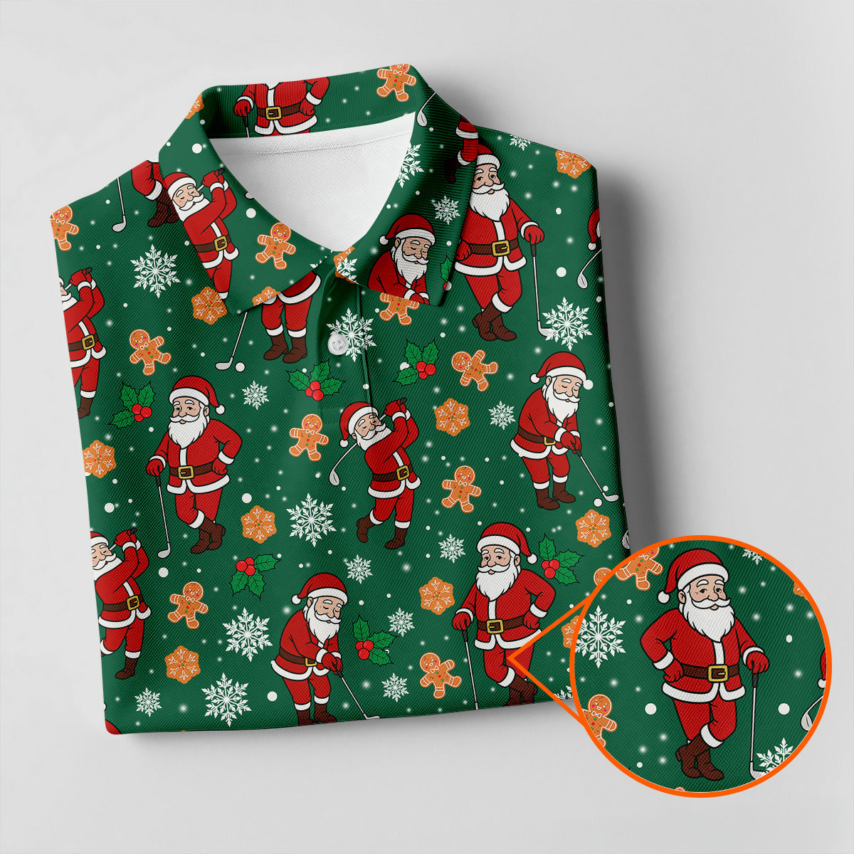 Golfing Santa Fun Golf Shirts For Men, Christmas Golf Shirt, Polo Shirts For Men, Golf Gift For Men