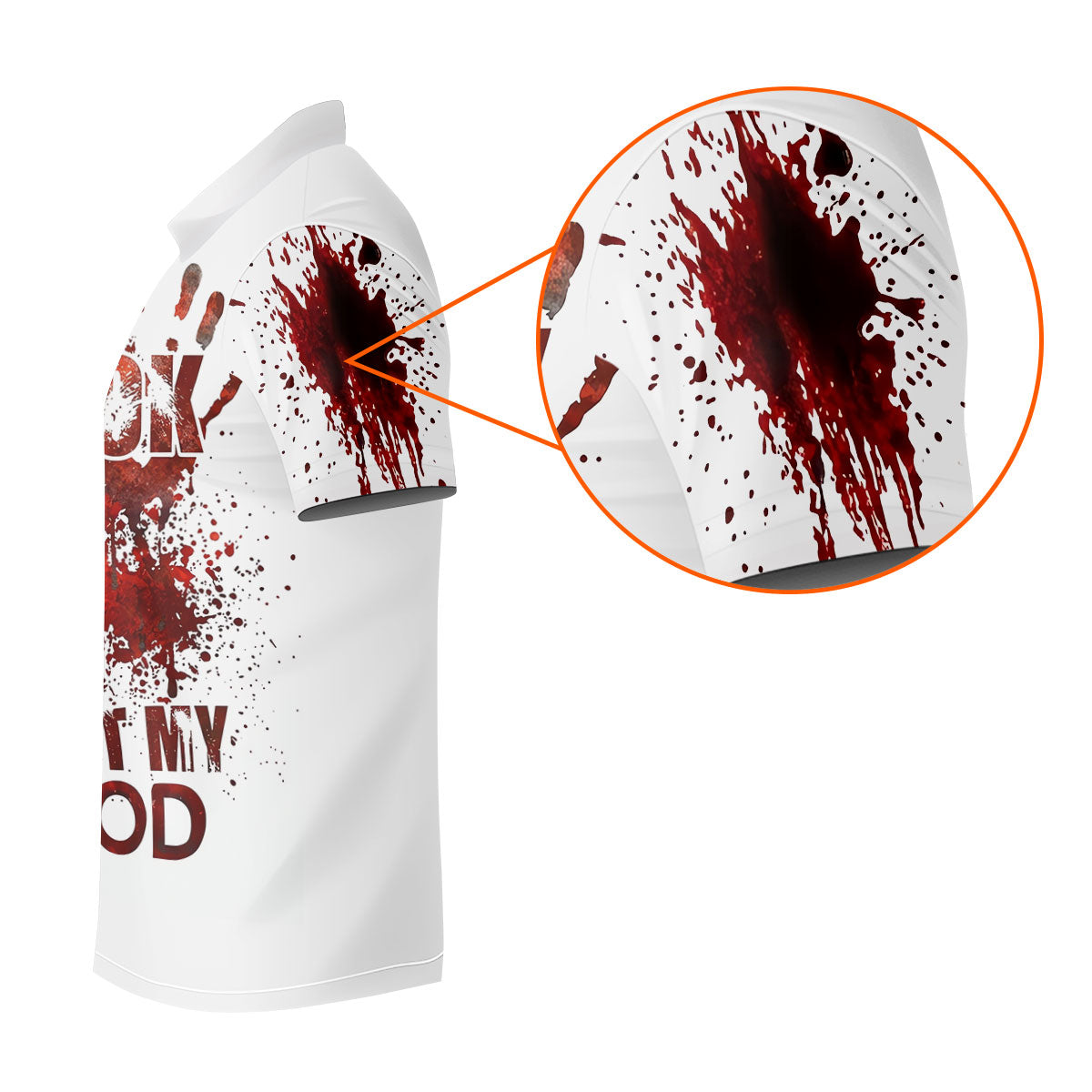 I'm OK It's Not My Blood Halloween Golf Polo Shirt, Printed Golf Shirt, Womens Golf Polo