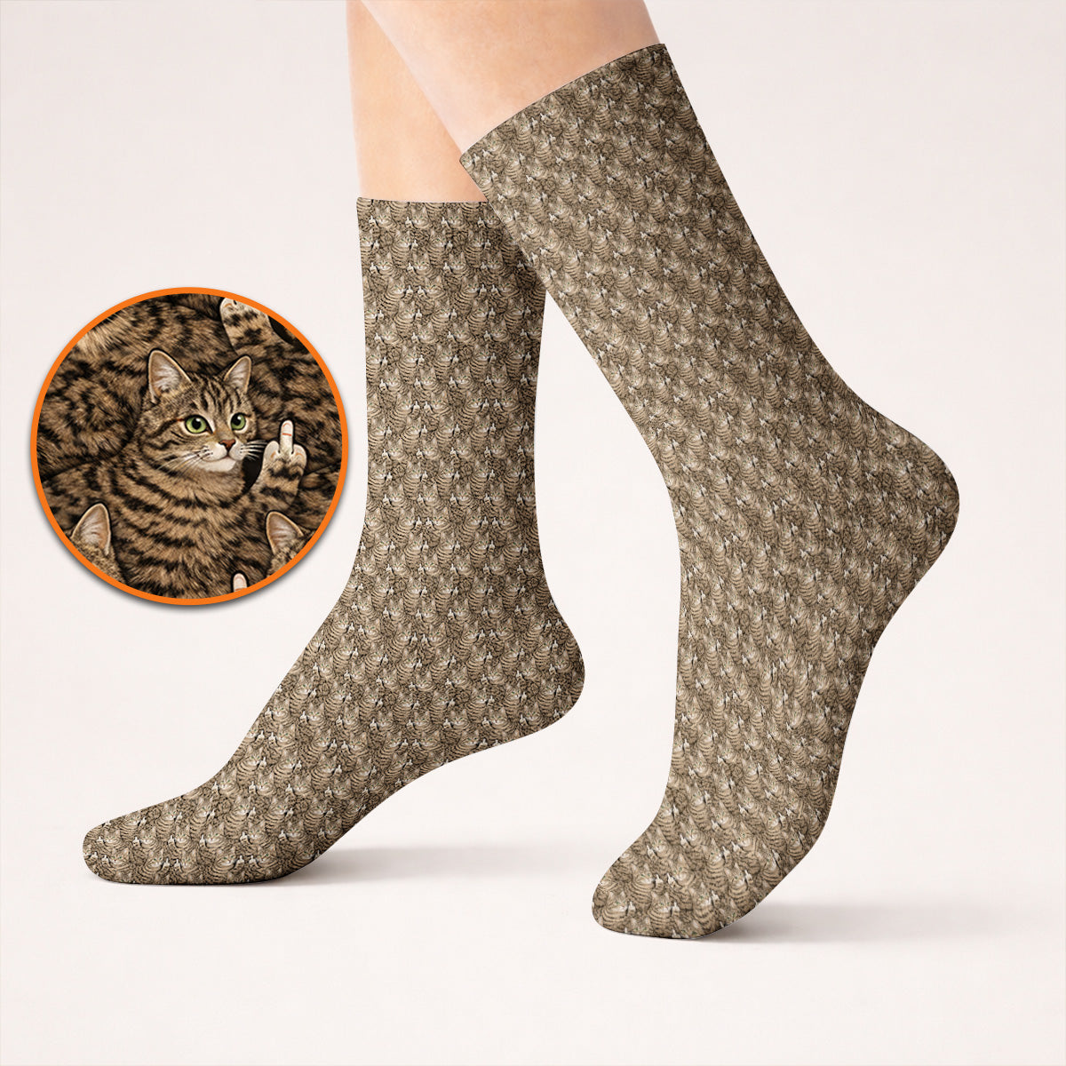 Funny Cat Pattern Golf Socks, Cats Golf Sock For Pet Lover, Golf Gift For Golfer
