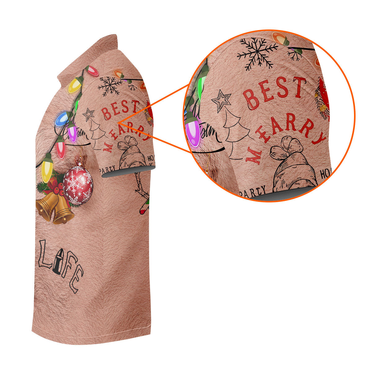 Funny Xmas Life Christmas Lights Body Golf Shirt, Christmas Shirts For Women, Christmas Golf Shirt