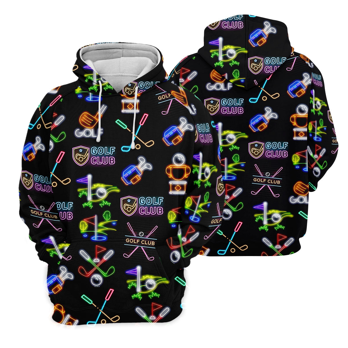Neon Golf Clubs Womens Golf Polo Shirt, Ladies Golf Shirts, Womens Golf Wear