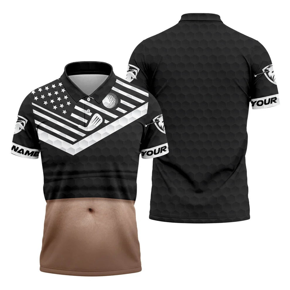 Personalized Light Skin Beer Belly Golf Polo Shirt, Mens Golf Shirts, Printed Golf Shirts