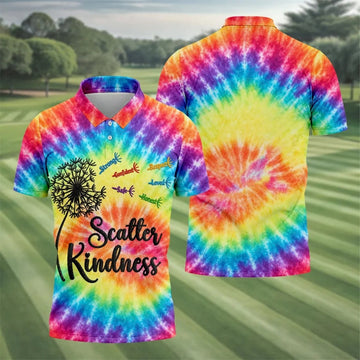 Scatter Kindness Suicide Awareness Polo Shirt, Mens Polo Shirts, Mens Golf Apparel