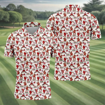 Merry Freaking Christmas Funny Santa Christmas Golf Shirt, Fun Golf Shirts For Men, Golf Gift For Men