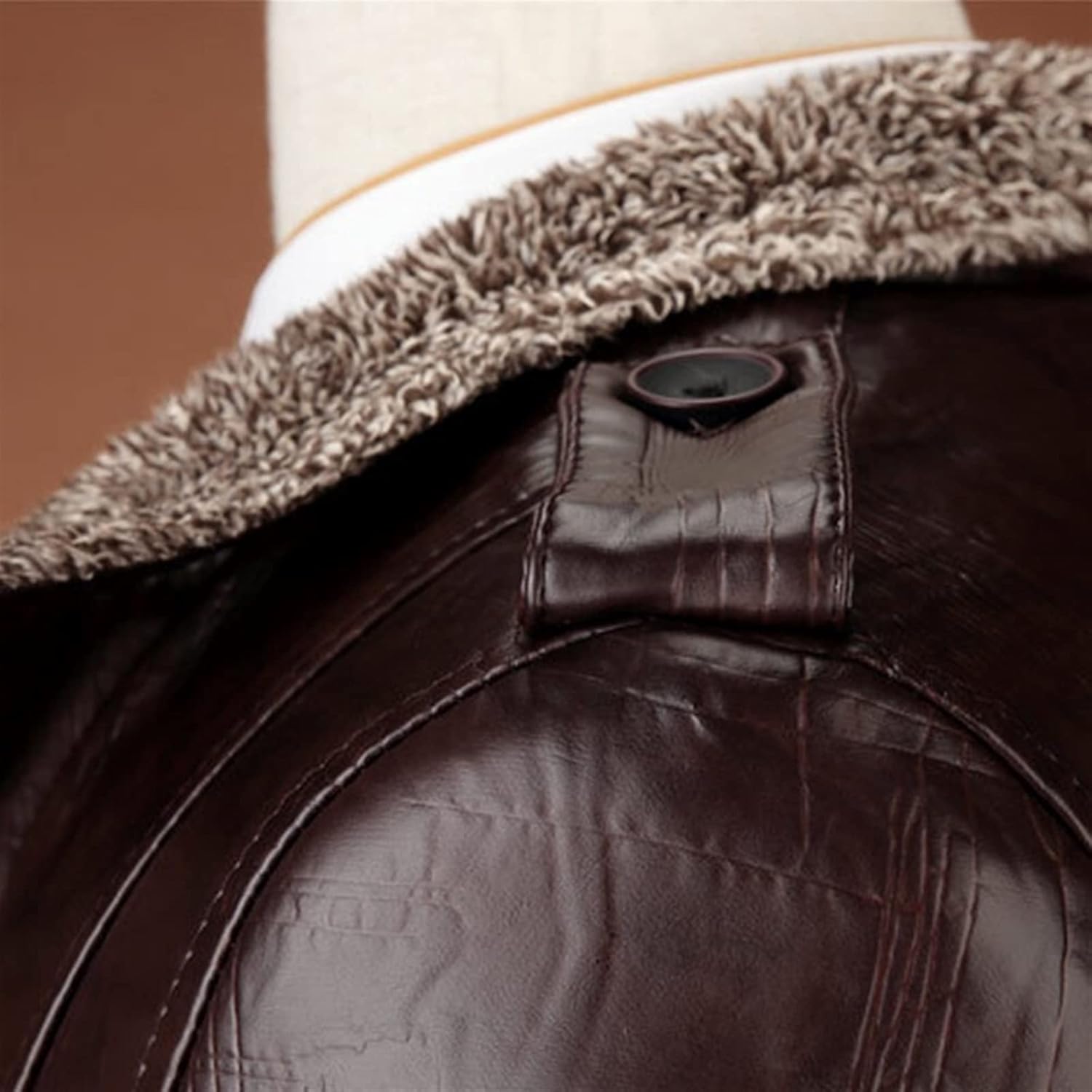 250 Years Red White Blue USA Bald Eagle Men's Cold Premium Weather Jacket, Leather Trench Coat