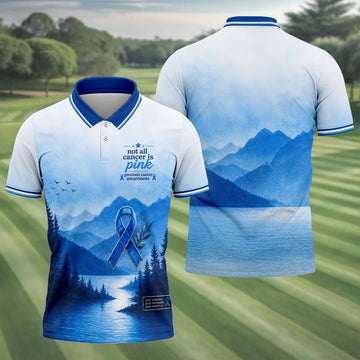 Not All Cancer Is Pink Prostate Cancer Awareness Polo Shirt, Men's Golf Shirt, Mens Golf Apparel