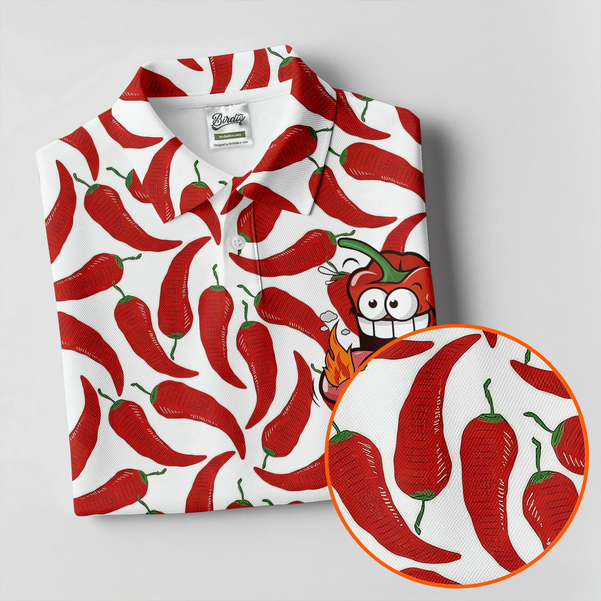 Spicy Hot Pepper Cinco De Mayo Celebration Fiesta Themed Ladies Golf Tops, Golf Shirt For Women