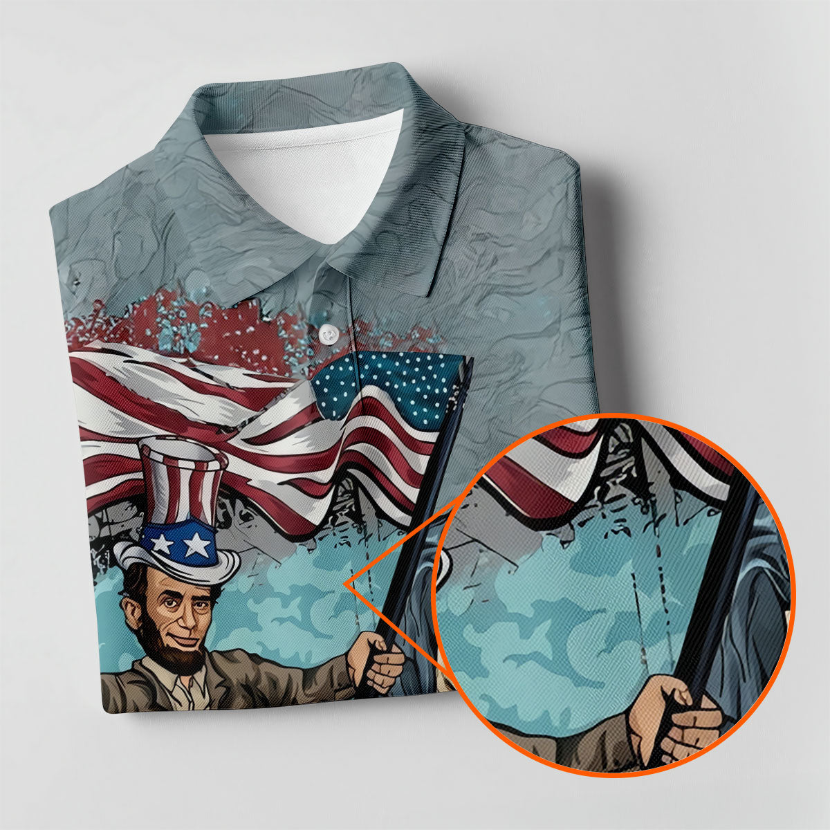 T-Rex Dinosaur US Flag Pattern 4th Of July Golf Shirt, Patriotic 250 Years Golf Shirts For Men