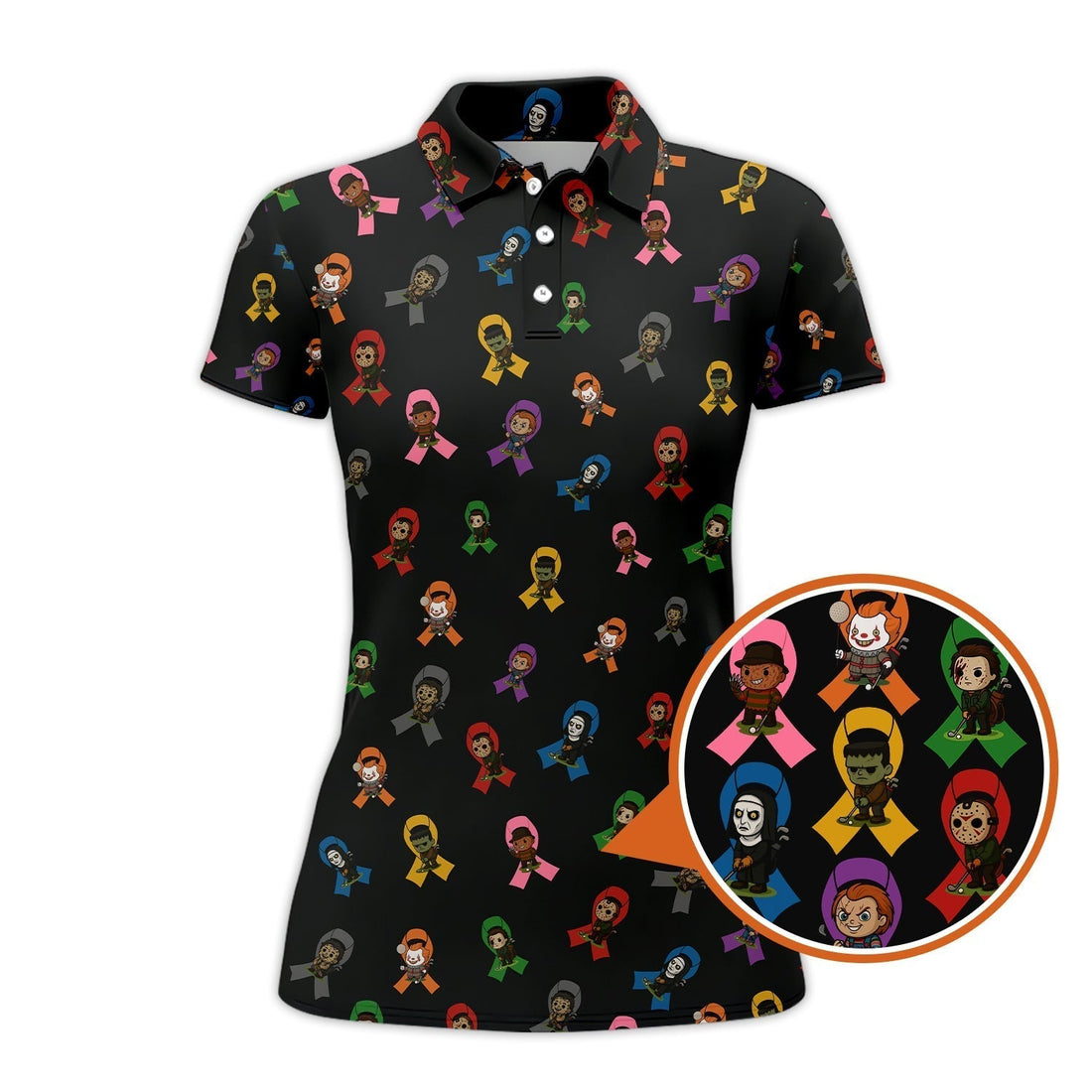 Cancer Survivor Shirt For Golfer, Cancer Awareness Shirt, Men's Pattern Golf Shirt