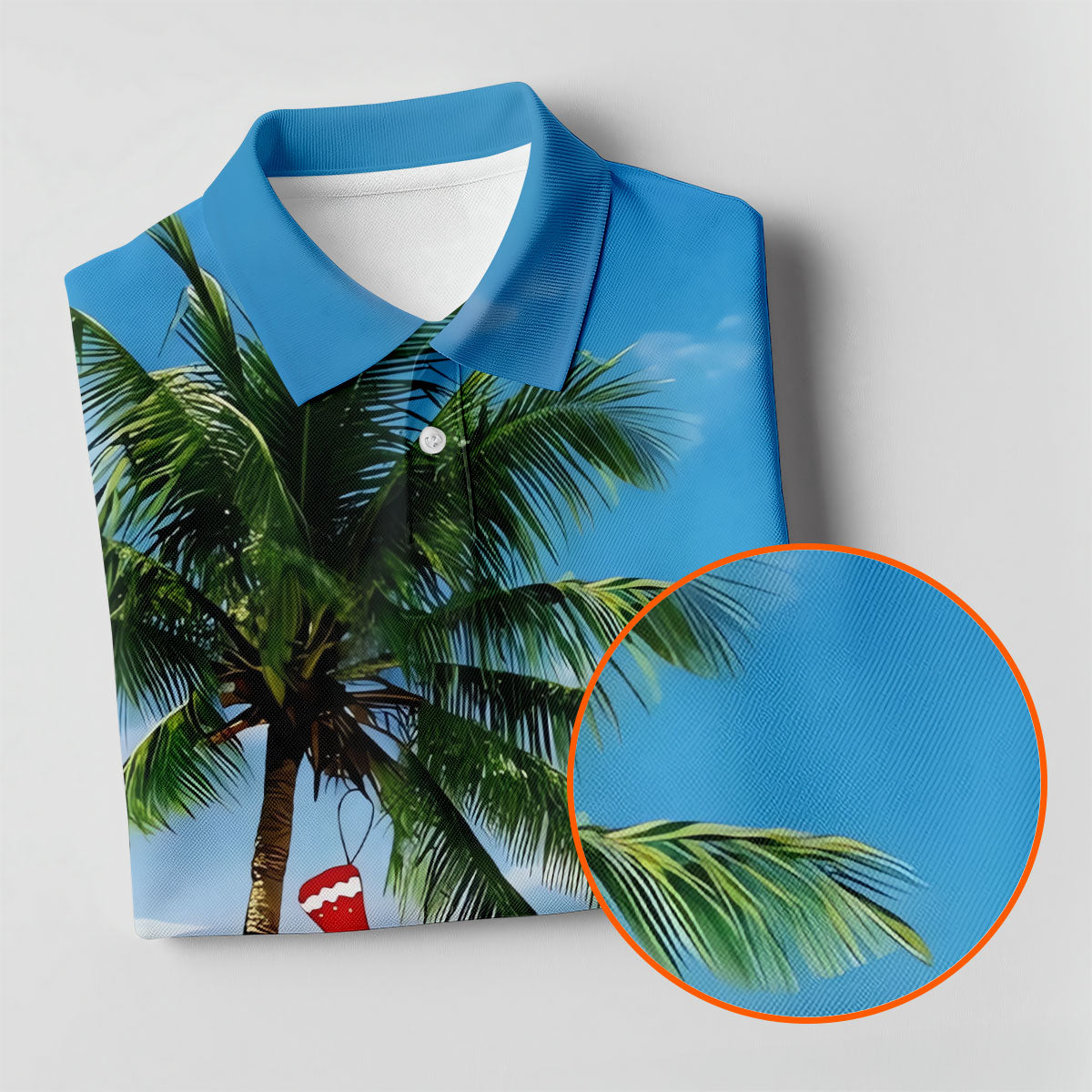 Funny Santa Running On Tropical Beach Christmas Golf Shirt, Women's Golf Tops, Golf Shirts For Women