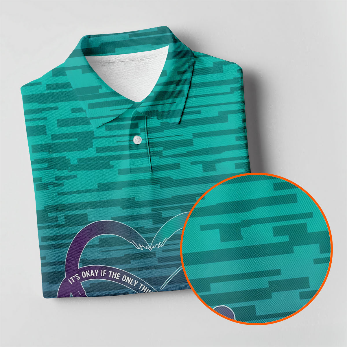 Suicide Prevention Ribbon Wings Golf Polo Shirt, Mens Golf Polo, Golf Shirts For Men