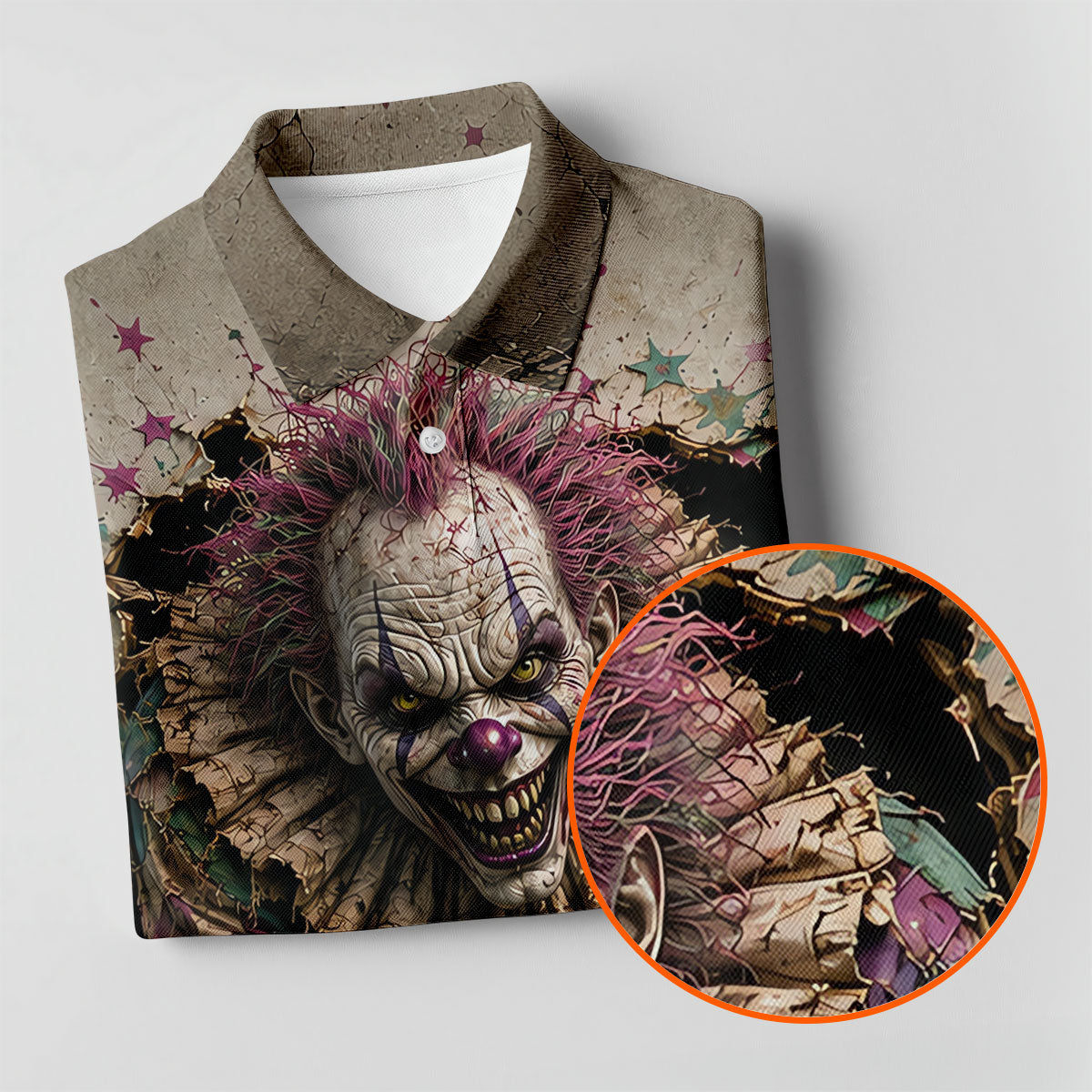 Halloween Purple Horror Character Golf Shirt, Women's Golf Apparel, Printed Golf Shirt