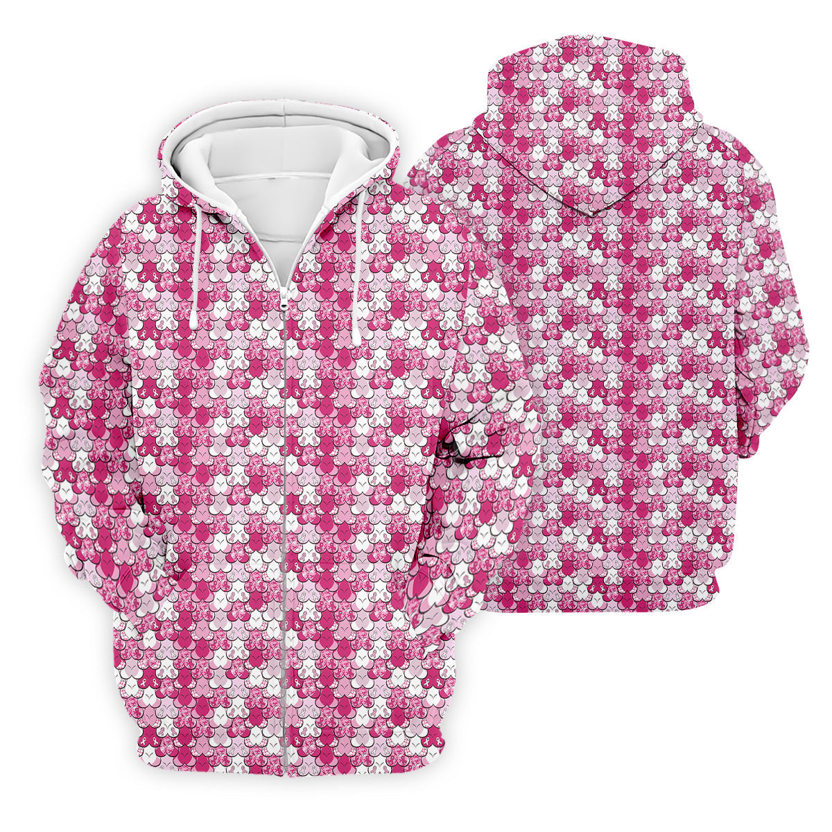 Funny Pink Ribbon Men's Polo Shirt, Breast Cancer Awareness Shirt, Pink Golf Shirt, Men Golf Gift