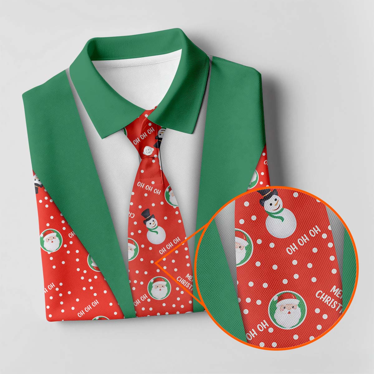Ho Ho Ho Merry Christmas Funny Print Golf Tops For Men, Christmas Golf Shirt, Polo Shirts For Men