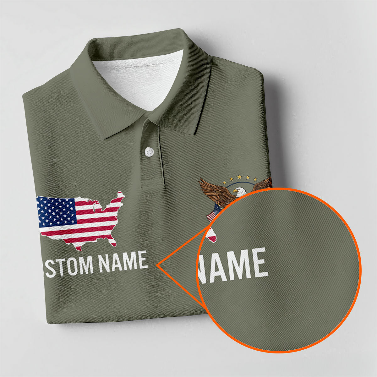 250 Years Freedom Eagle American Flag Camo Golf Shirt, Patriotic 4th Of July Golf Shirts For Men