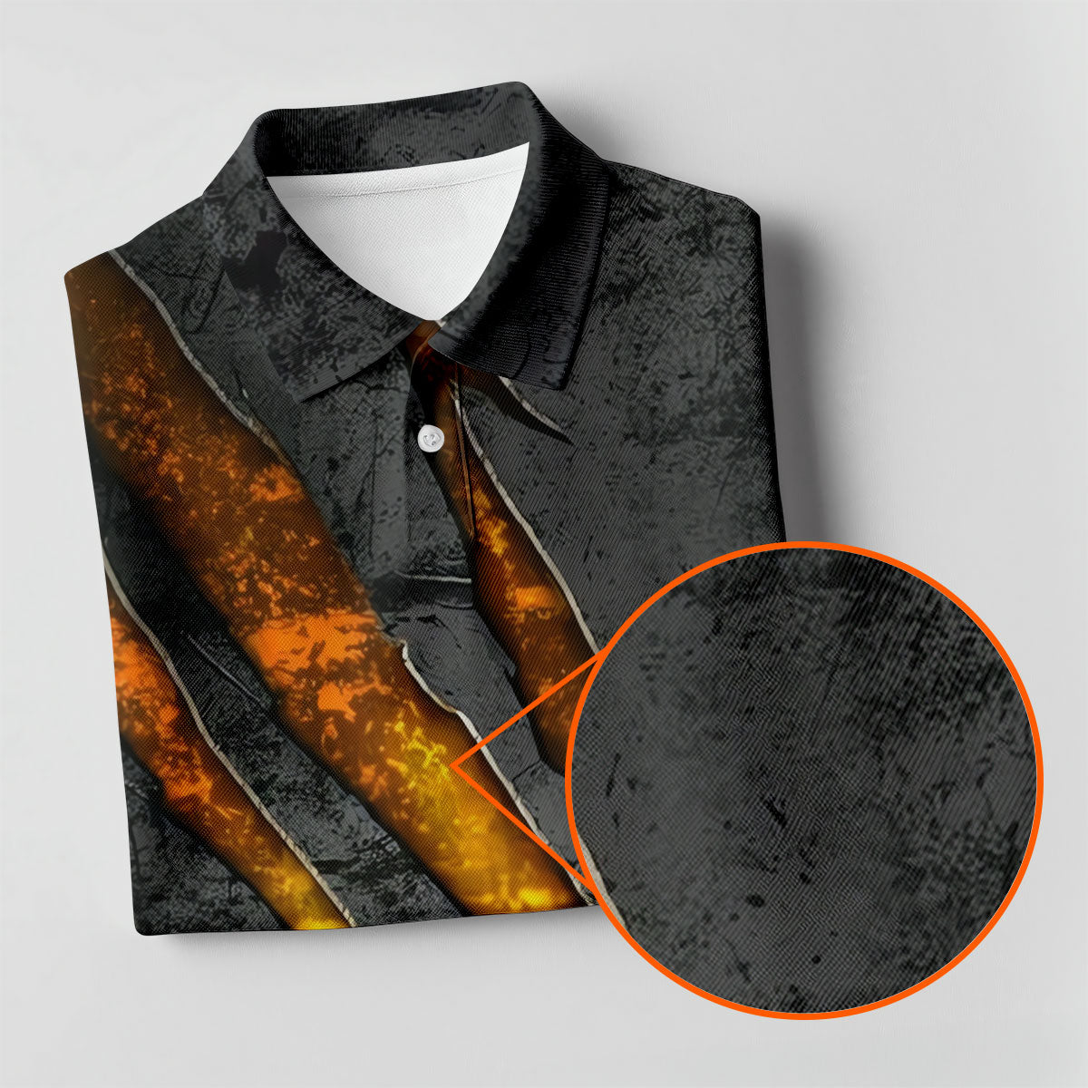 Yellow Claw Marks Hawaiian Golf Shirt, Scratch Print Men's Golf Shirt, Polo Shirts For Men