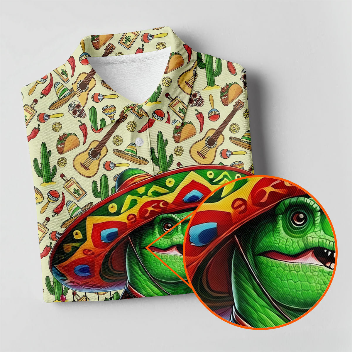 Dinosaur Taco Fiesta Time Ladies Golf Tops, Cinco De Mayo Celebration Golf Shirt For Women