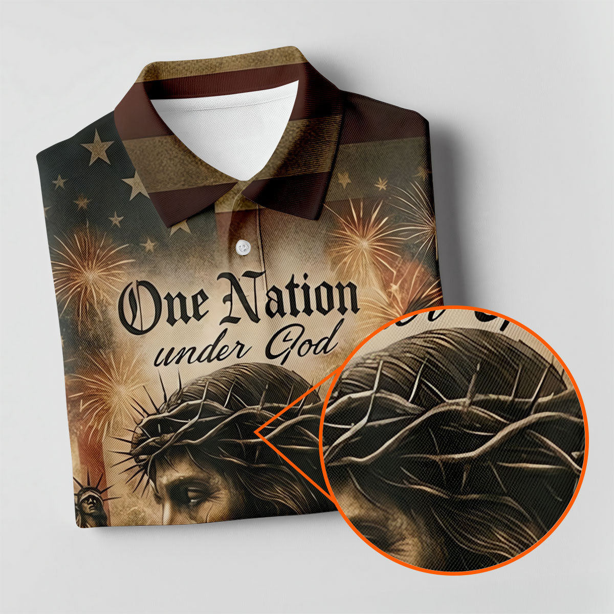 One Nation Under God America 250 Golf Polo Shirt, Hawaiian Golf Shirt, Golf Polo Shirts For Men